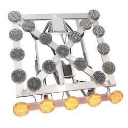 Panou rabatabil semnalizare LED lucrari - 22 lampi de 150 mm diametru